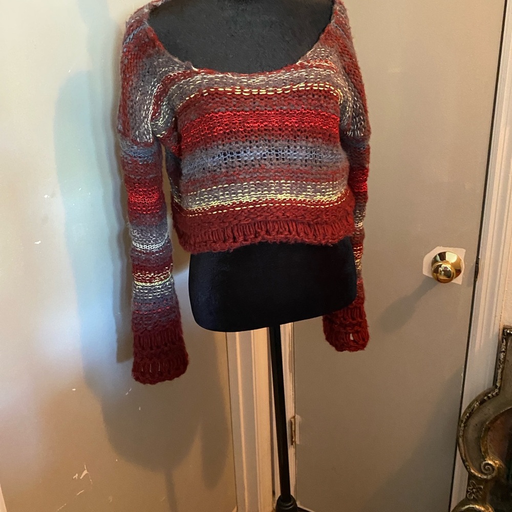 Free People Multicolor Off-the-Shoulder Sweater